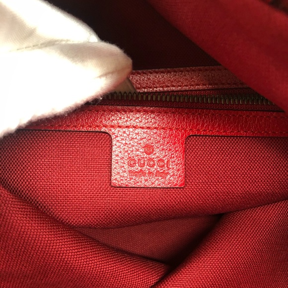 Gucci New Drawstring Logo Stripes Signature Backpack/ Tote - Picture 5 of 12